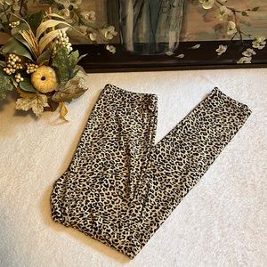 Cheetah-print Leggings, One Size